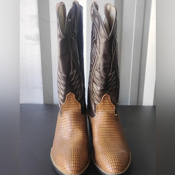 Bronco Other - Bronco Boots 10.5 D Men's Western Cowboy Brown Lizard Skin